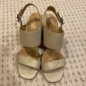 Faux Leather Block Heel